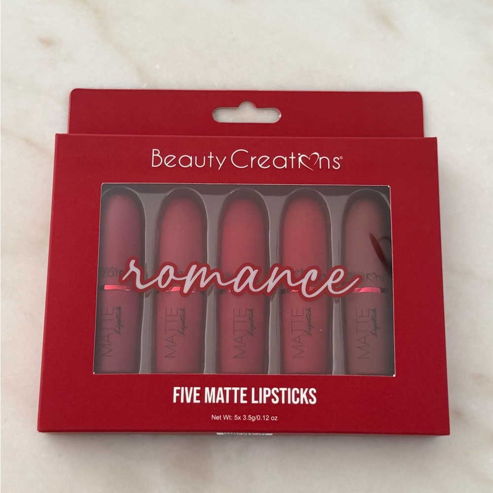 Beauty Creations Romance Matte Lipstick Collection - Bold Reds